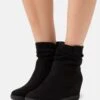 Anna Field Winter Boot - Bottines Compensées - Black -Anna Field 647b344f479e4770bec6659ef9b772cc