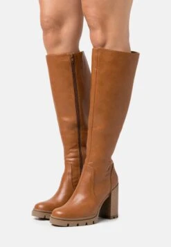 Anna Field Bottes Ă Talons Hauts - Cognac